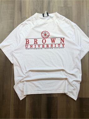 Vintage JanSport Brown University Graphic Shirt Sz XL White Ivy League College